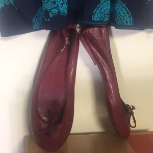 Merlot ballet flats leather